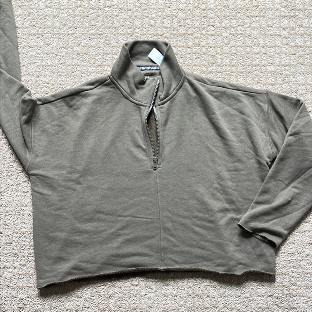 Never worn Women’s Olive Green Half-Zip Sweater